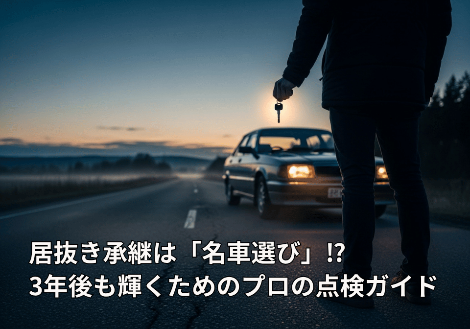 「継業」という、もう一つの起業。ゼロからじゃない、愛された店の物語を引き継ぐ新しい働き方 夜明け前の道に停まる車と、手にしたキーのシルエット。キーは「引き継ぎ」の暗示
